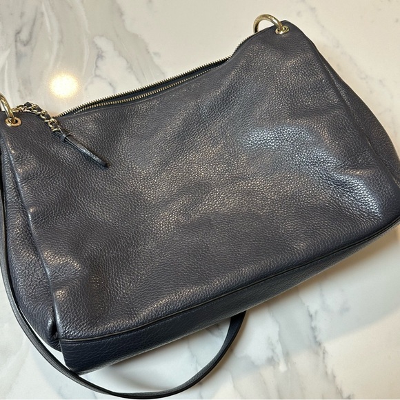Authentic Coach MIA Shoulder Bag - Navy Blue | F28966 | Refined Pebble Leather - Picture 3 of 16